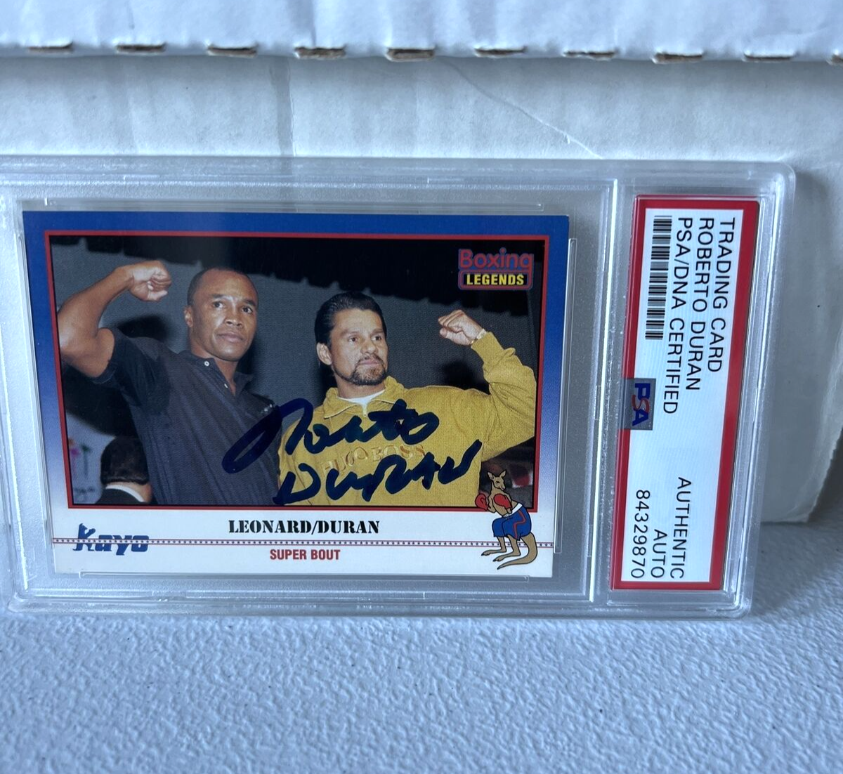 Roberto Duran "Boxing" Autographed Signed 1991 Kayo Boxing Legends Card PSA