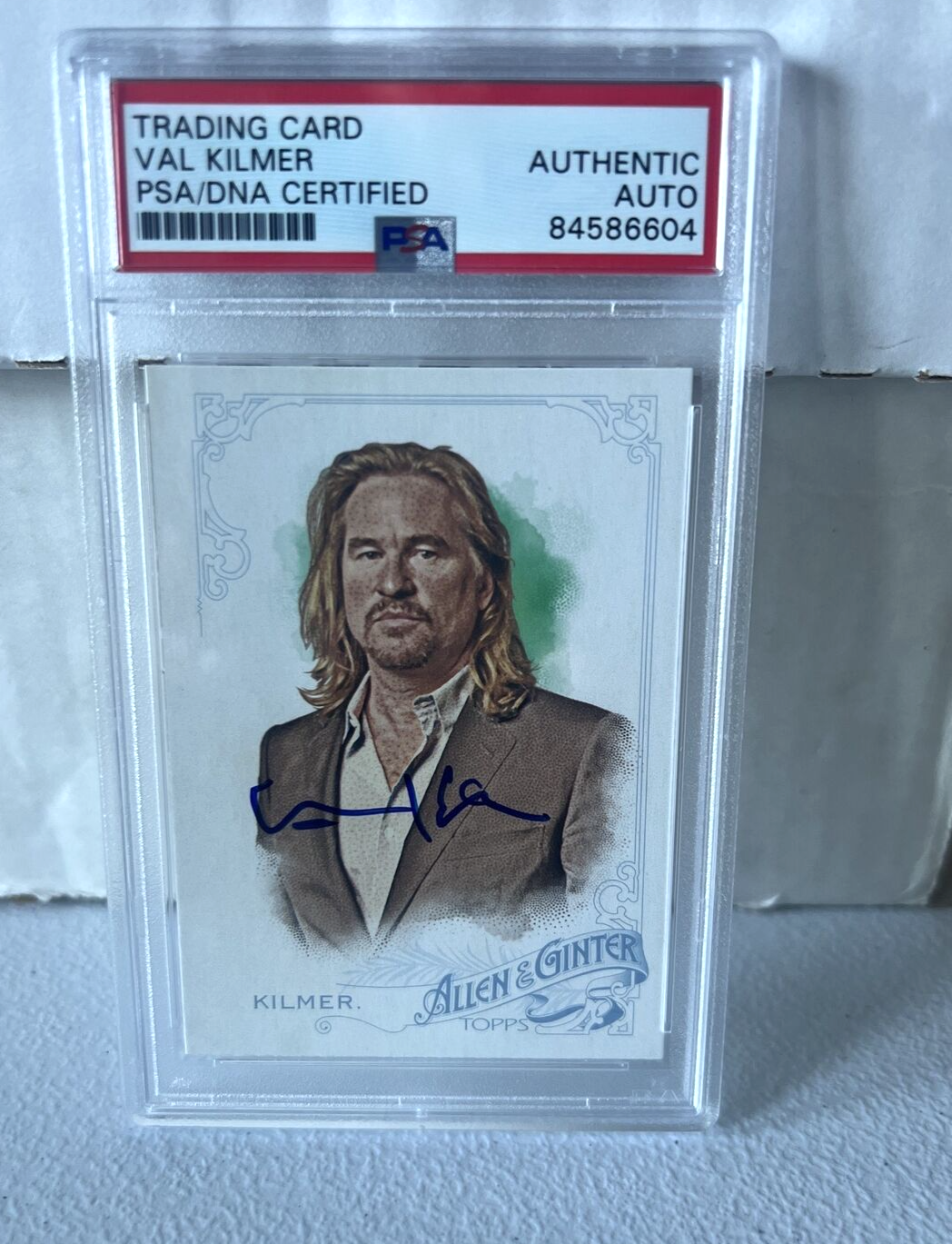 Val Kilmer "Actor" Autographed Signed 2015 Topps Allen & Ginter Card #328 PSA G