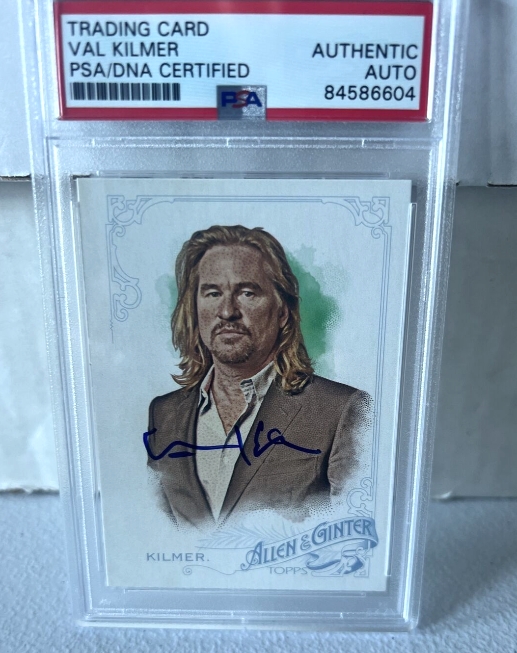 Val Kilmer "Actor" Autographed Signed 2015 Topps Allen & Ginter Card #328 PSA G