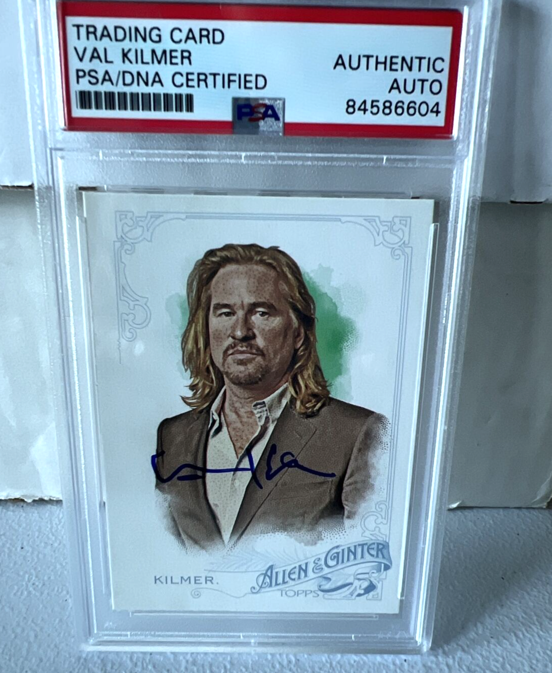 Val Kilmer "Actor" Autographed Signed 2015 Topps Allen & Ginter Card #328 PSA G