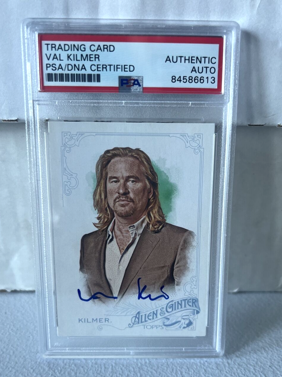 Val Kilmer "Actor" Autographed Signed 2015 Topps Allen & Ginter Card #328 PSA E