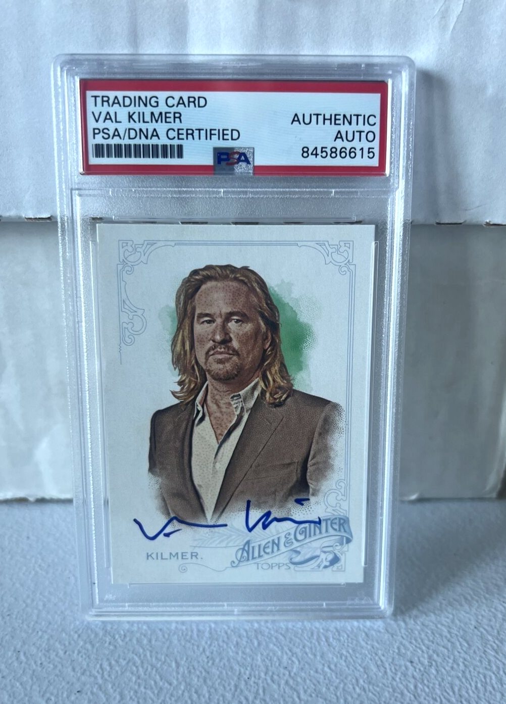 Val Kilmer "Actor" Autographed Signed 2015 Topps Allen & Ginter Card #328 PSA F