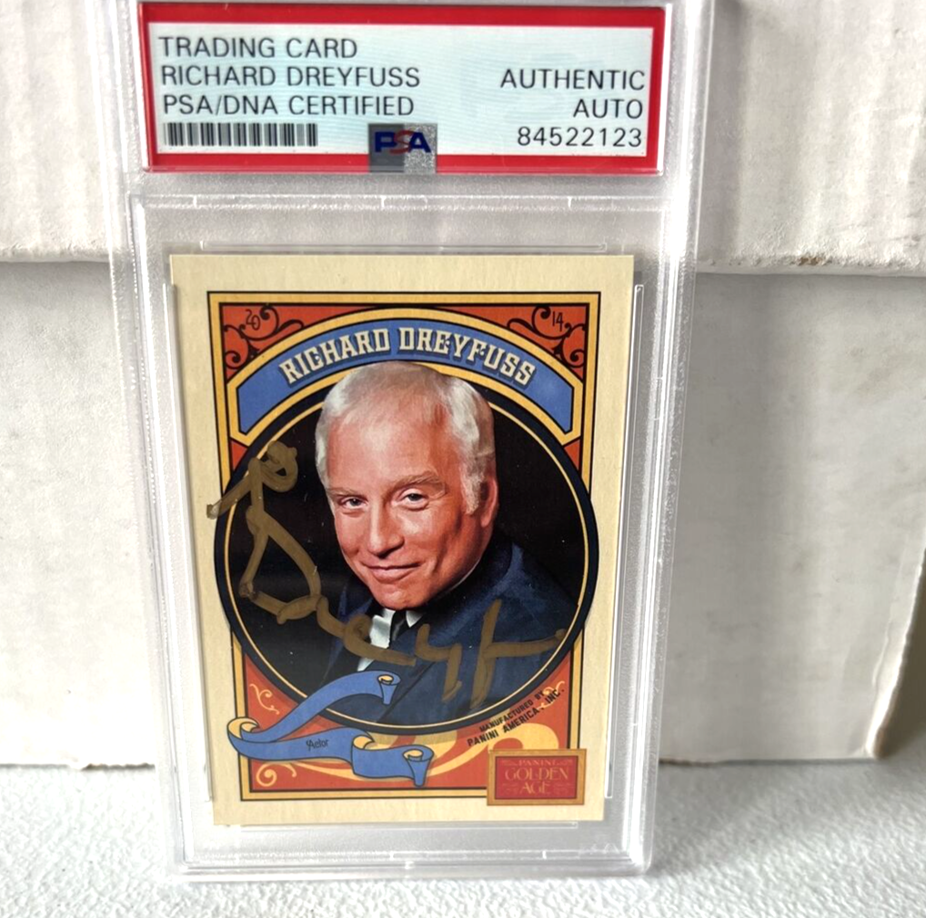 Richard Dreyfuss "Actor" Autographed Signed 2014 Panini Golden Age Card #125 PSA