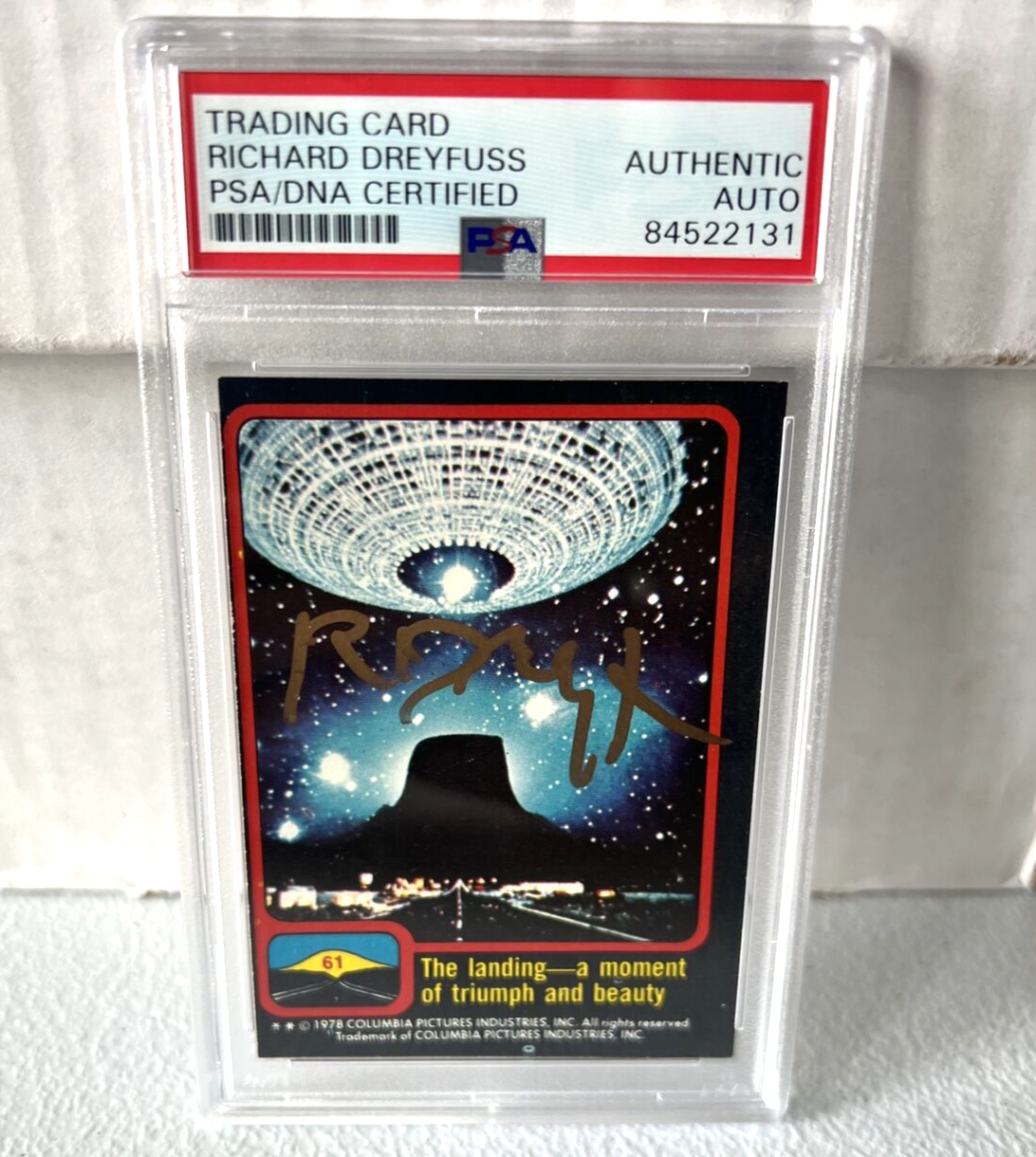 Richard Dreyfuss "Movie Actor" Autographed Signed Close Encounters Card #61 PSA