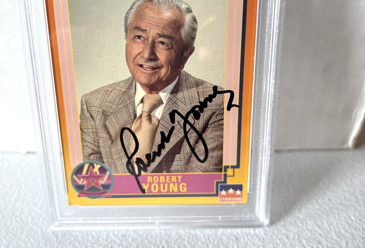 Robert Young "Actor" Autographed Signed 1991 Starline Hollywood Card #189 PSA