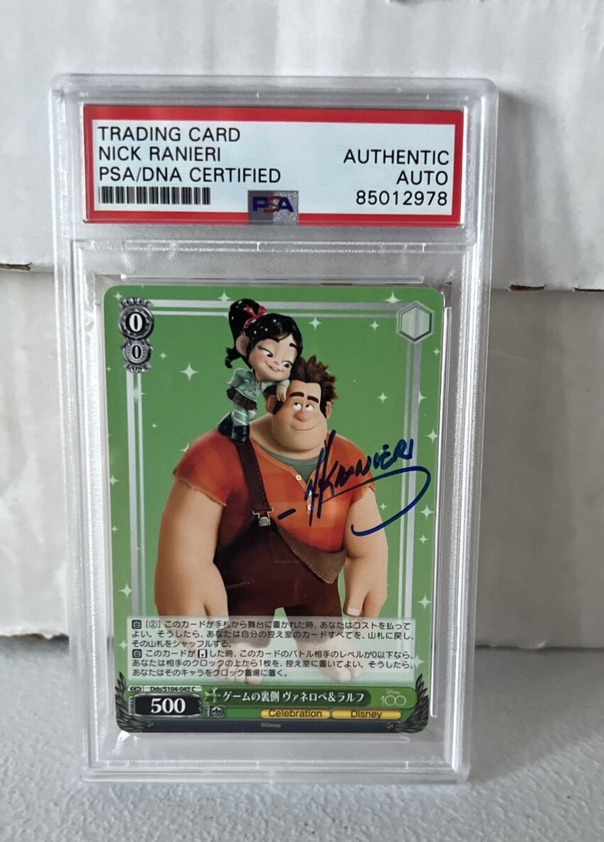 Nick Ranieri "Animator" Autographed Signed Celebration Disney 100 Card WIR PSA