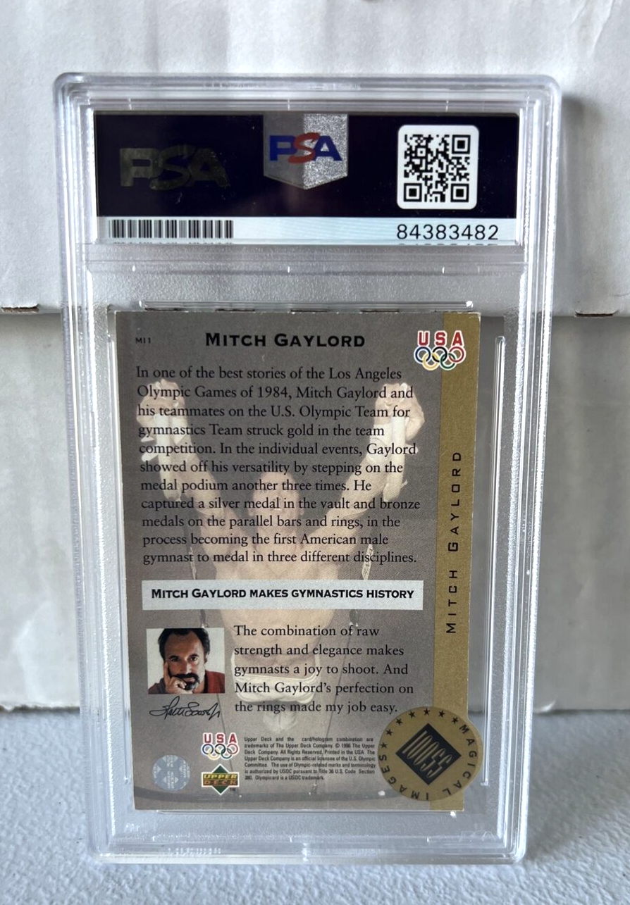 Mitch Gaylord USA "Gymnastics" Autographed Signed 1996 UD Olympicard #M11 PSA