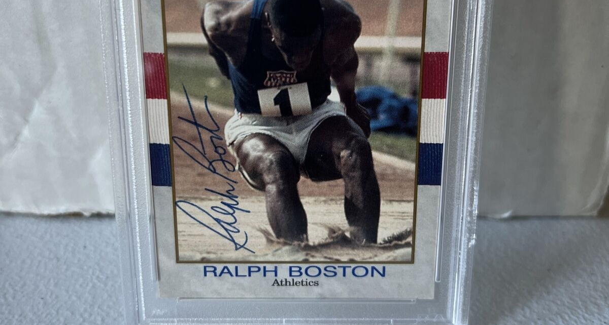 Ralph Boston USA "Long Jump" Autographed Signed 1991 Impel Olympics Card #31 PSA