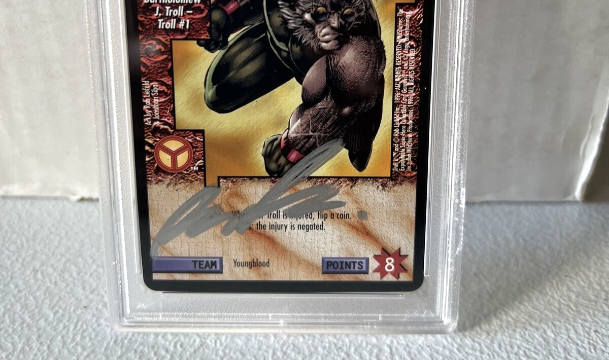 Rob Liefeld "Artist" Autographed Signed Wild Storms Playing Card 8 Troll PSA