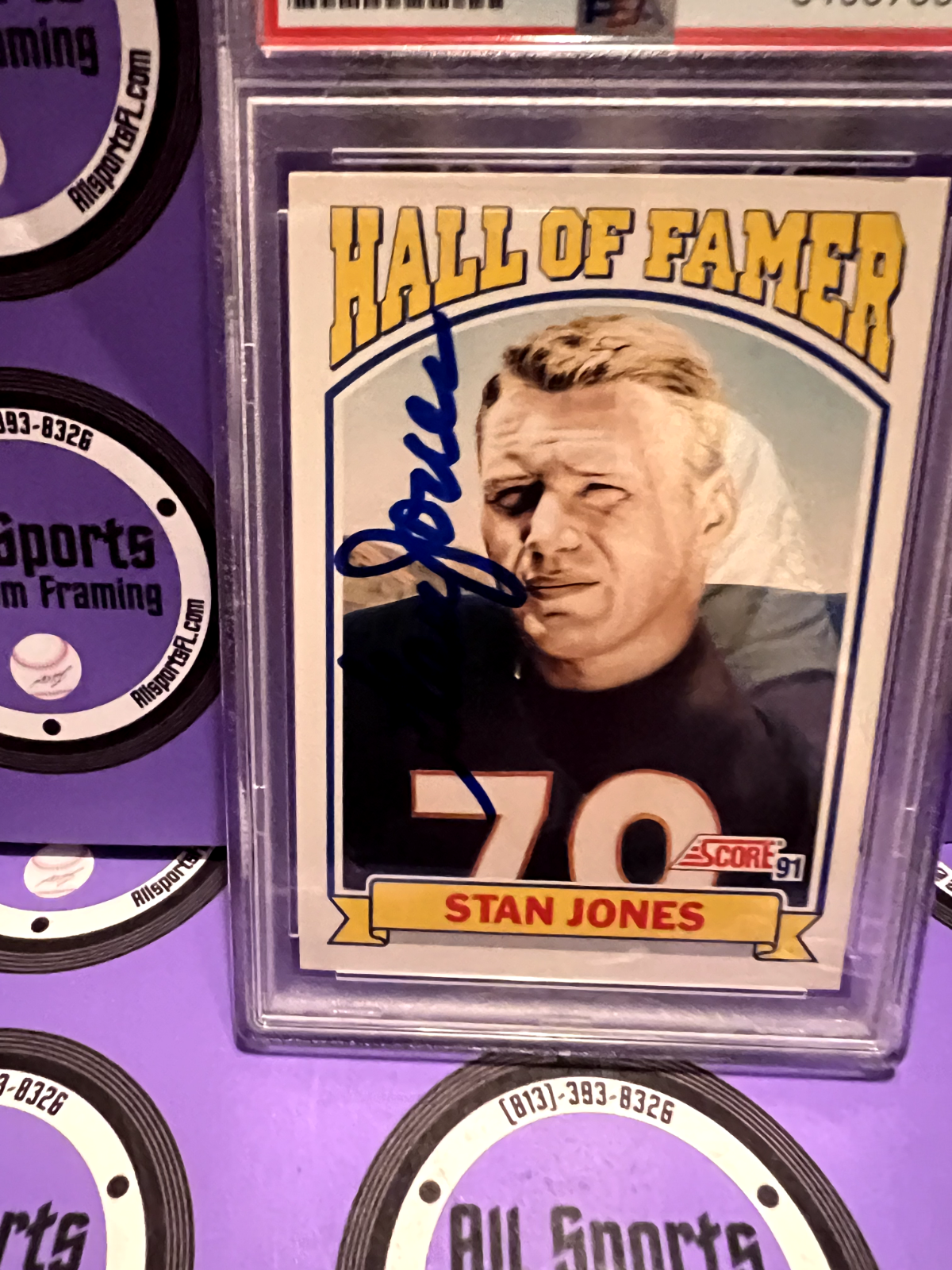 Stan Jones Chicago Bears Autographed 1991 Pro Set NFL Football Card PSA Cert.