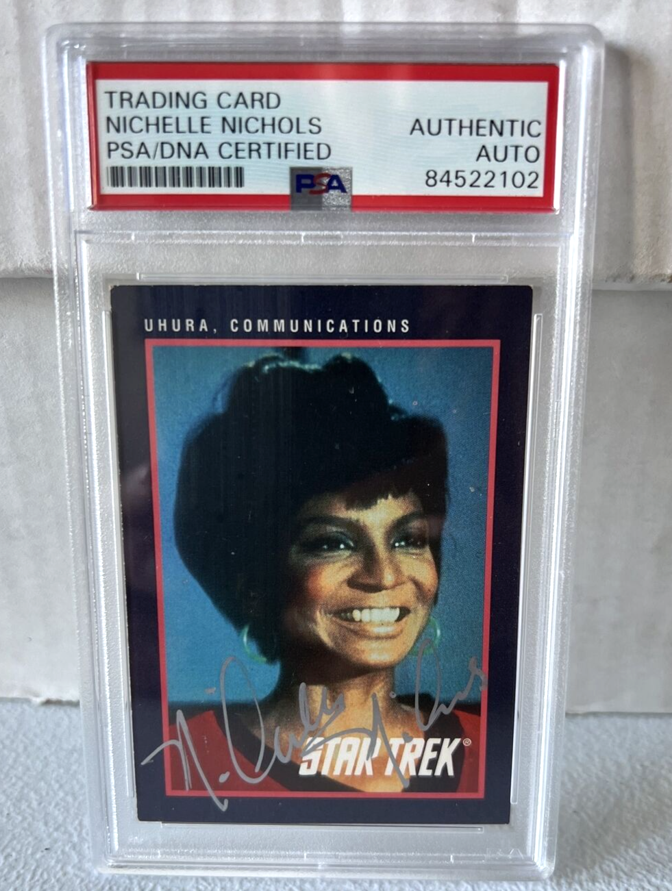 Nichelle Nichols "Actress" Autographed Signed Star Trek Trading Card #105 PSA