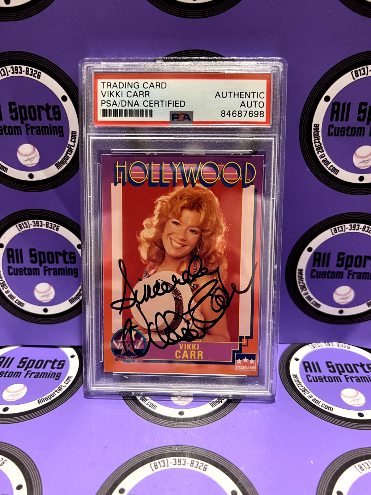 Vikki Carr Autographed Signed 1991 Starline Hollywood Trading Card #168 PSA Cert