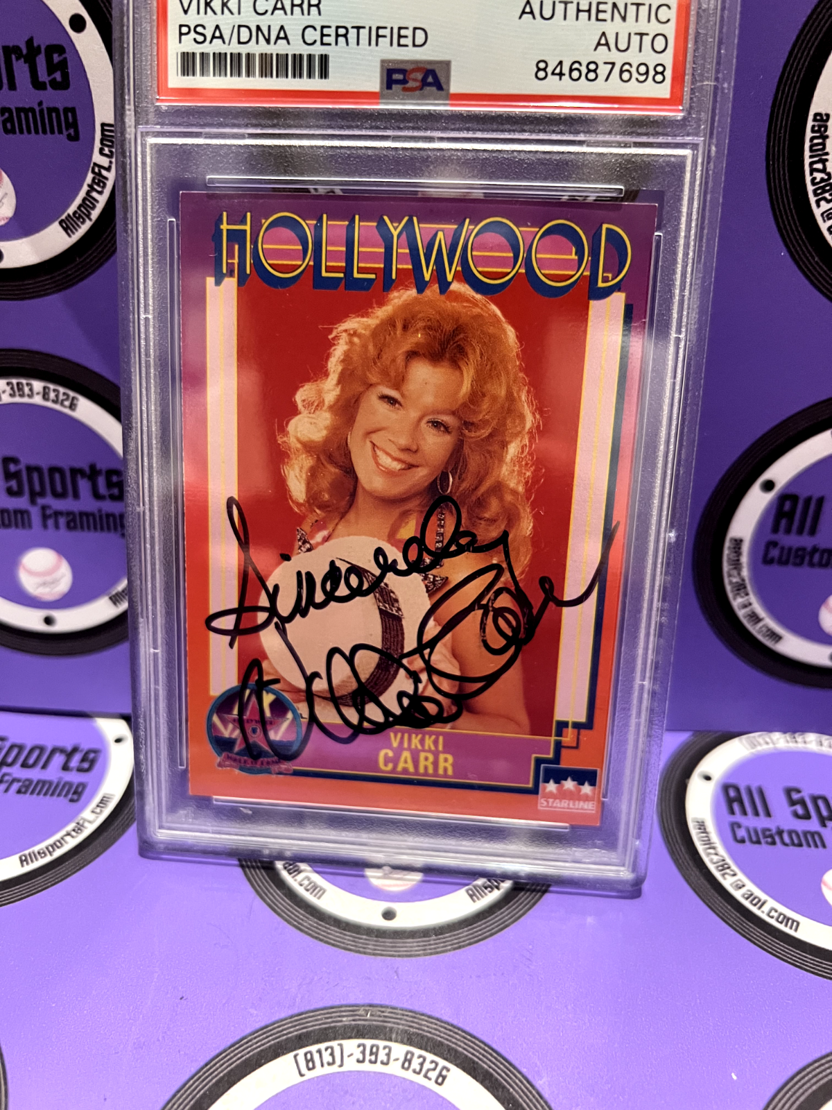 Vikki Carr Autographed Signed 1991 Starline Hollywood Trading Card #168 PSA Cert