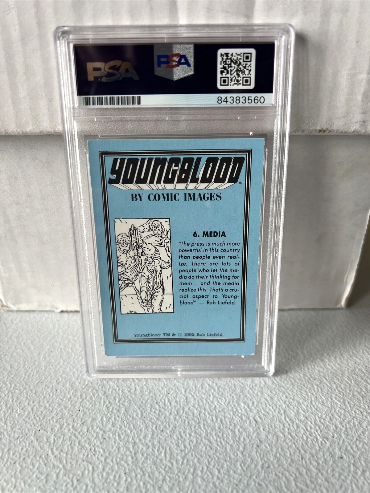 Rob Liefeld "Artist" Autographed Signed 1992 Youngblood Trading Card #6 PSA Auth