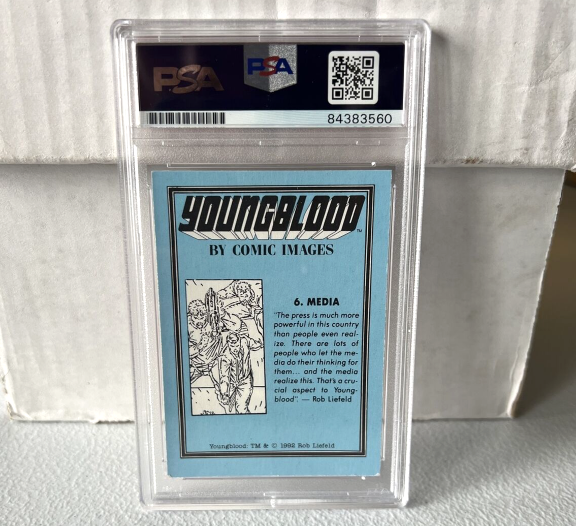 Rob Liefeld "Artist" Autographed Signed 1992 Youngblood Trading Card #6 PSA Auth