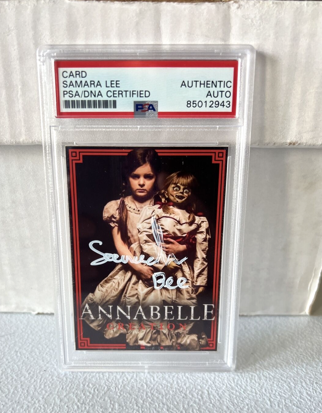 Samara Lee "Actress" Autographed Signed Custom Card 2 Annabelle Creation PSA