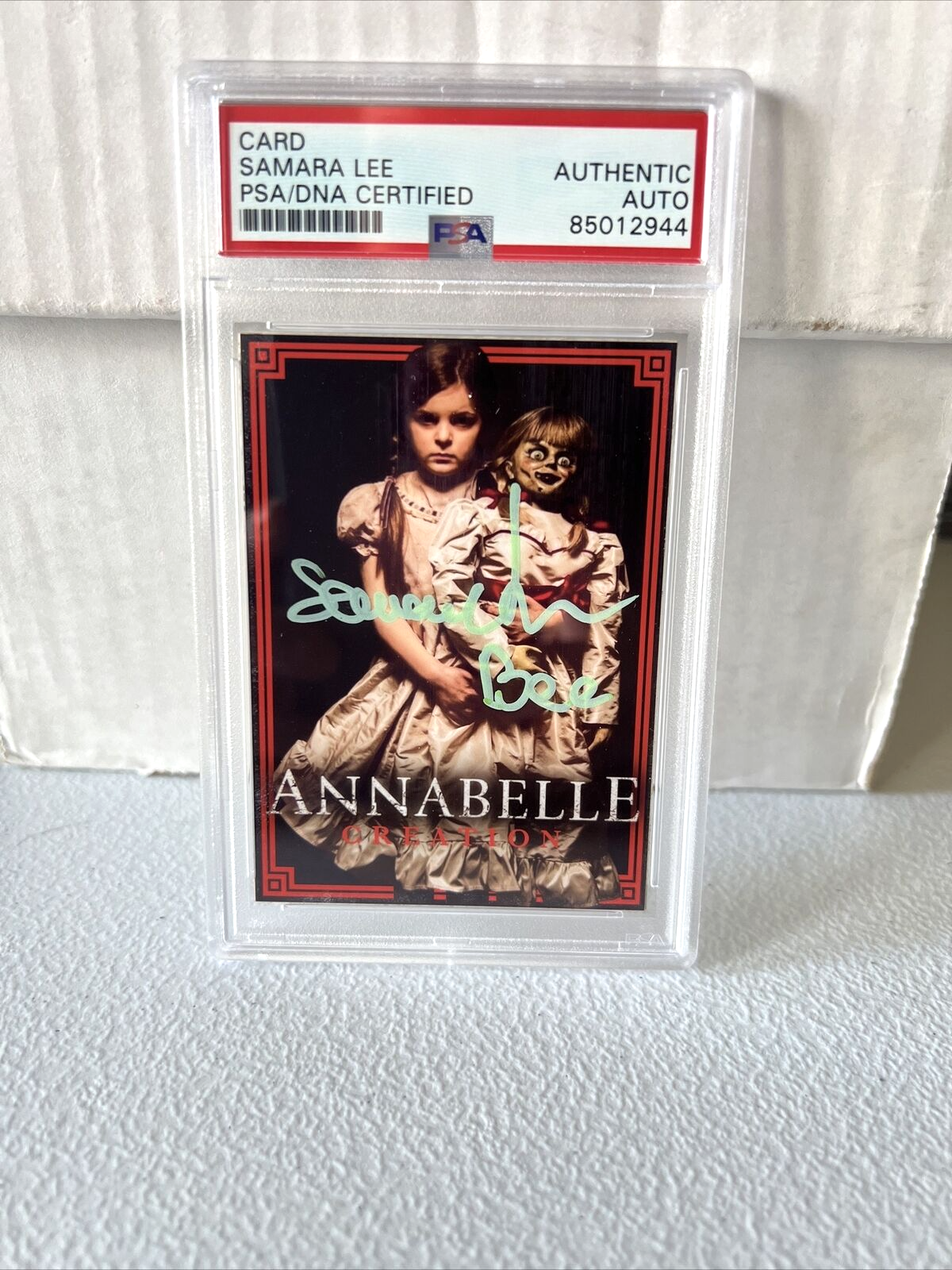 Samara Lee "Actress" Autographed Signed Custom Card Annabelle Movie PSA Auth