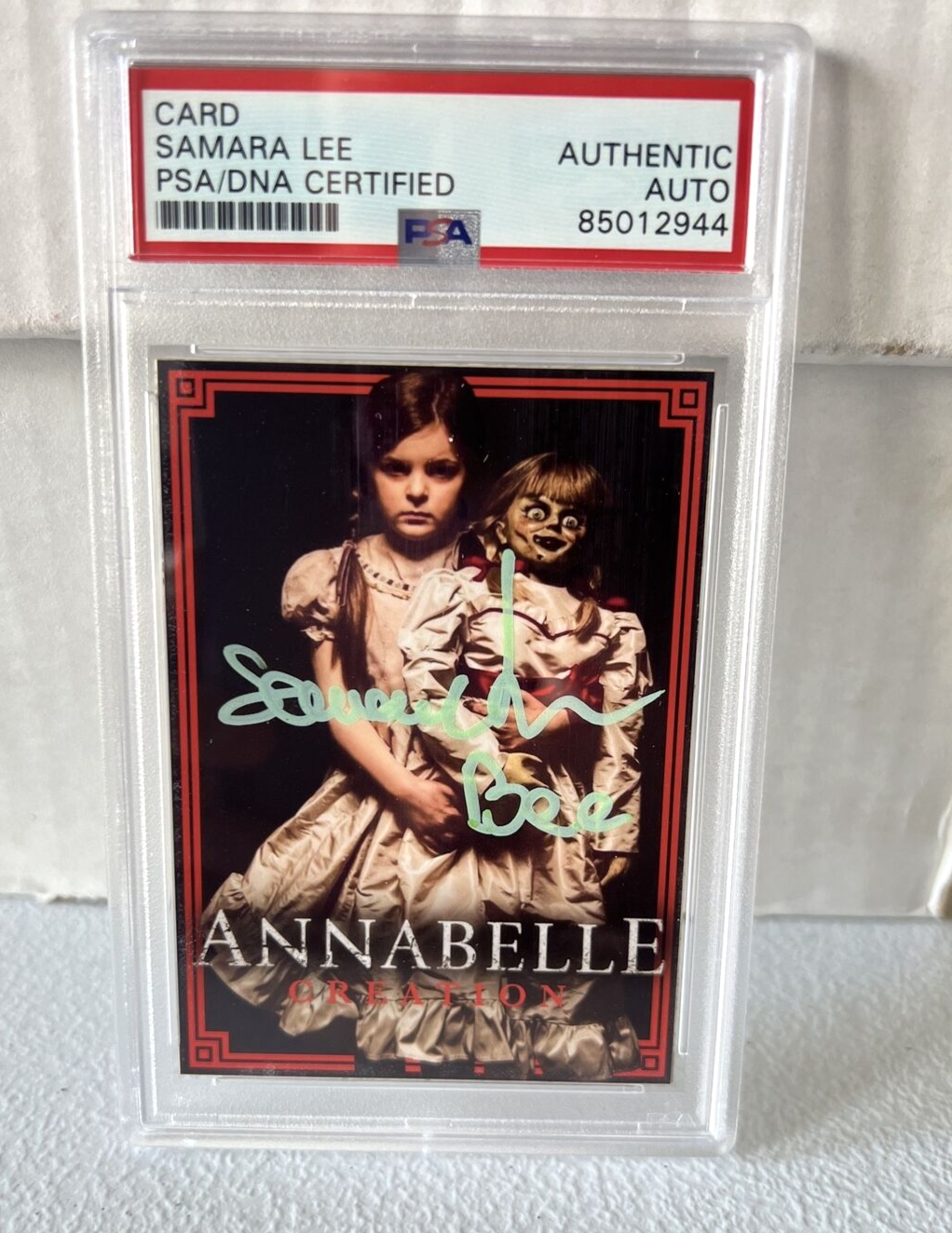 Samara Lee "Actress" Autographed Signed Custom Card Annabelle Movie PSA Auth