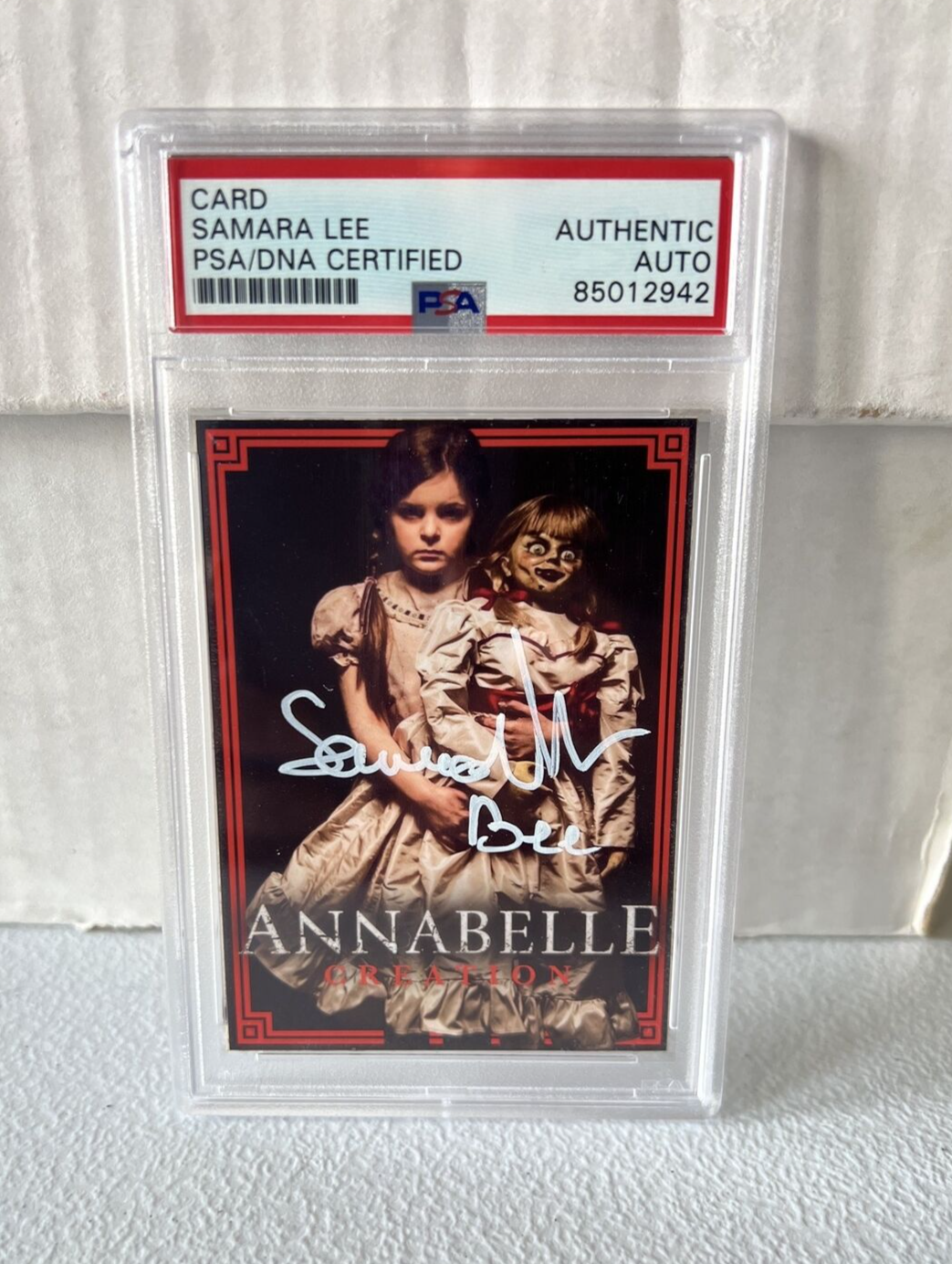 Samara Lee "Actress" Autographed Signed Annabelle Creation Custom Card PSA