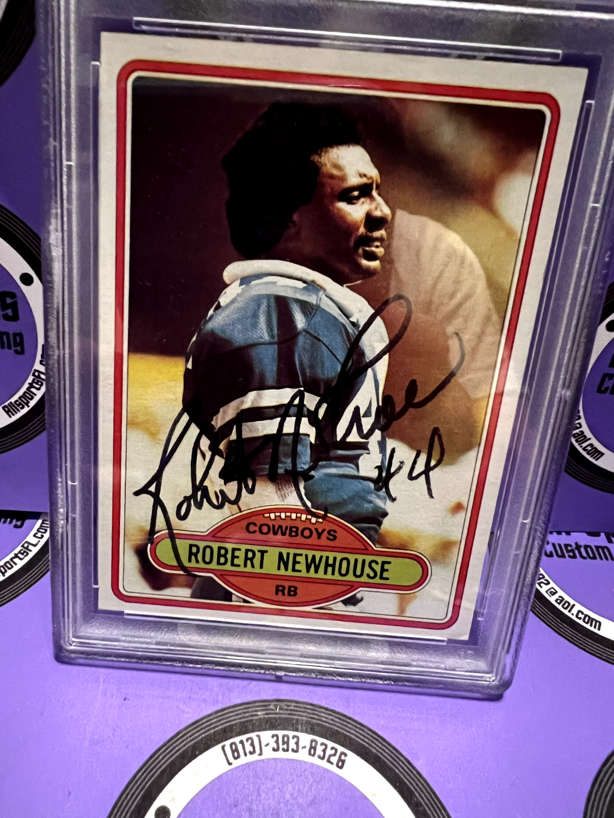 Robert Newhouse Autographed Signed 1980 NFL Topps Football Card #413 PSA Cert