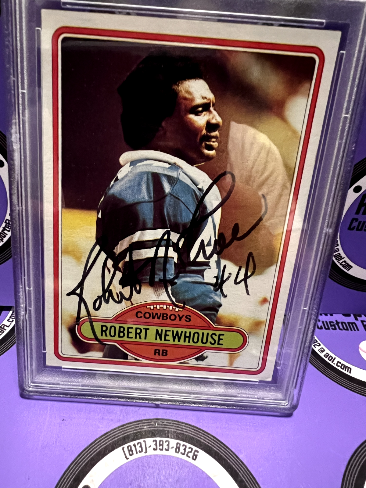 Robert Newhouse Autographed Signed 1980 NFL Topps Football Card #413 PSA Cert