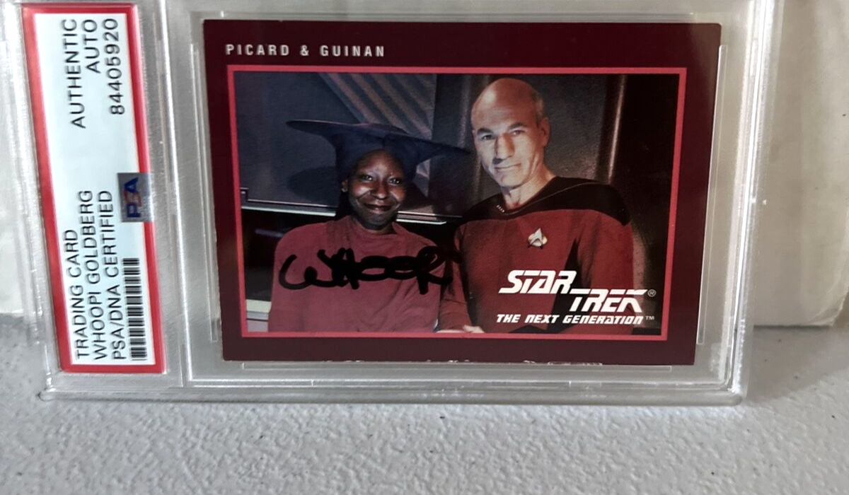 Whoopi Goldberg "Actress" Autographed Signed 1991 Impel Star Trek Card #292 PSA