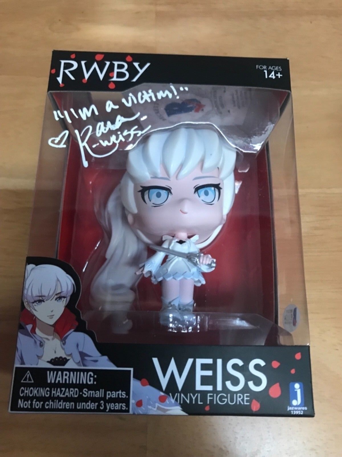 Vinyl Figure Kara Eberle “Weiss Schnee” RWBY Autograph Beckett COA