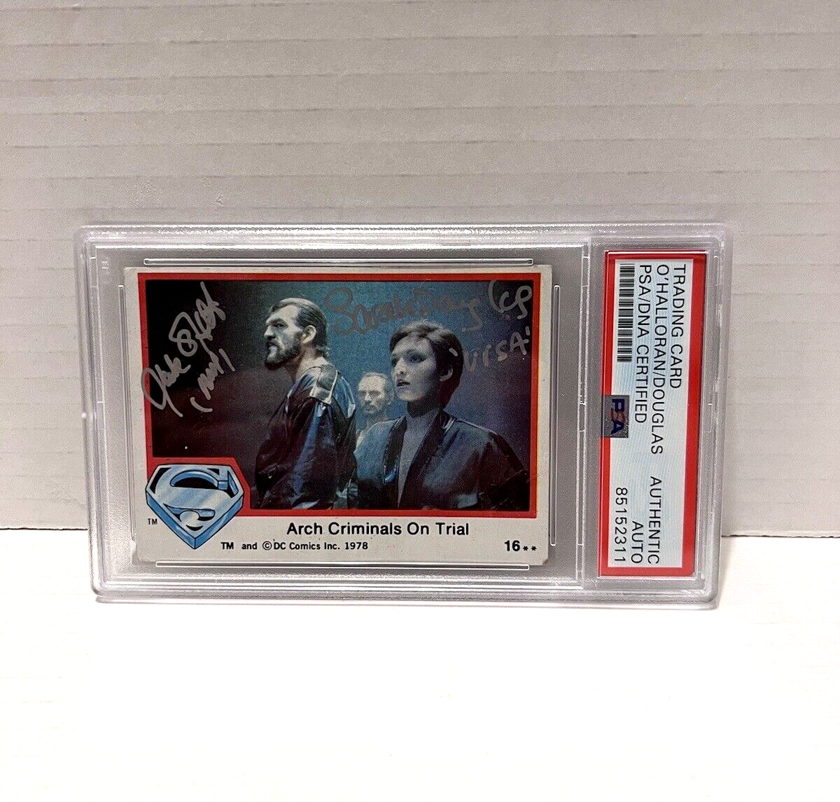 Sarah Douglas And Jack O Halloran Dual Autographed Signed SM2 Card PSA #85152311