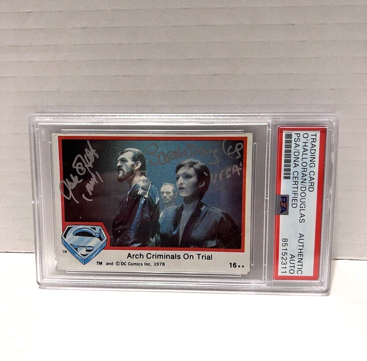 Sarah Douglas And Jack O Halloran Dual Autographed Signed SM2 Card PSA #85152311