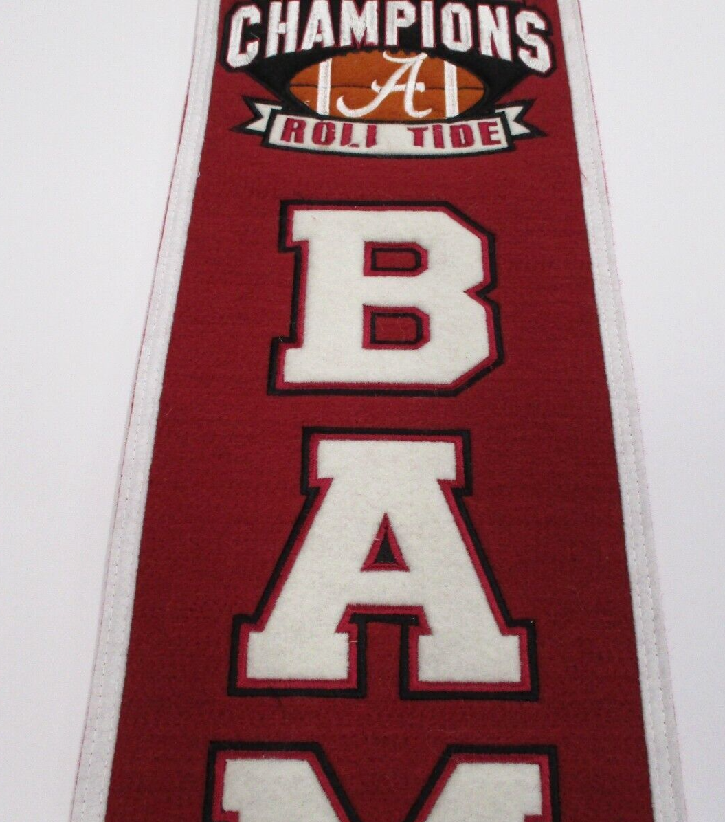 NCAA Alabama Crimson Tide 2009 Champions Wool Sports Banner Flag New In Pack