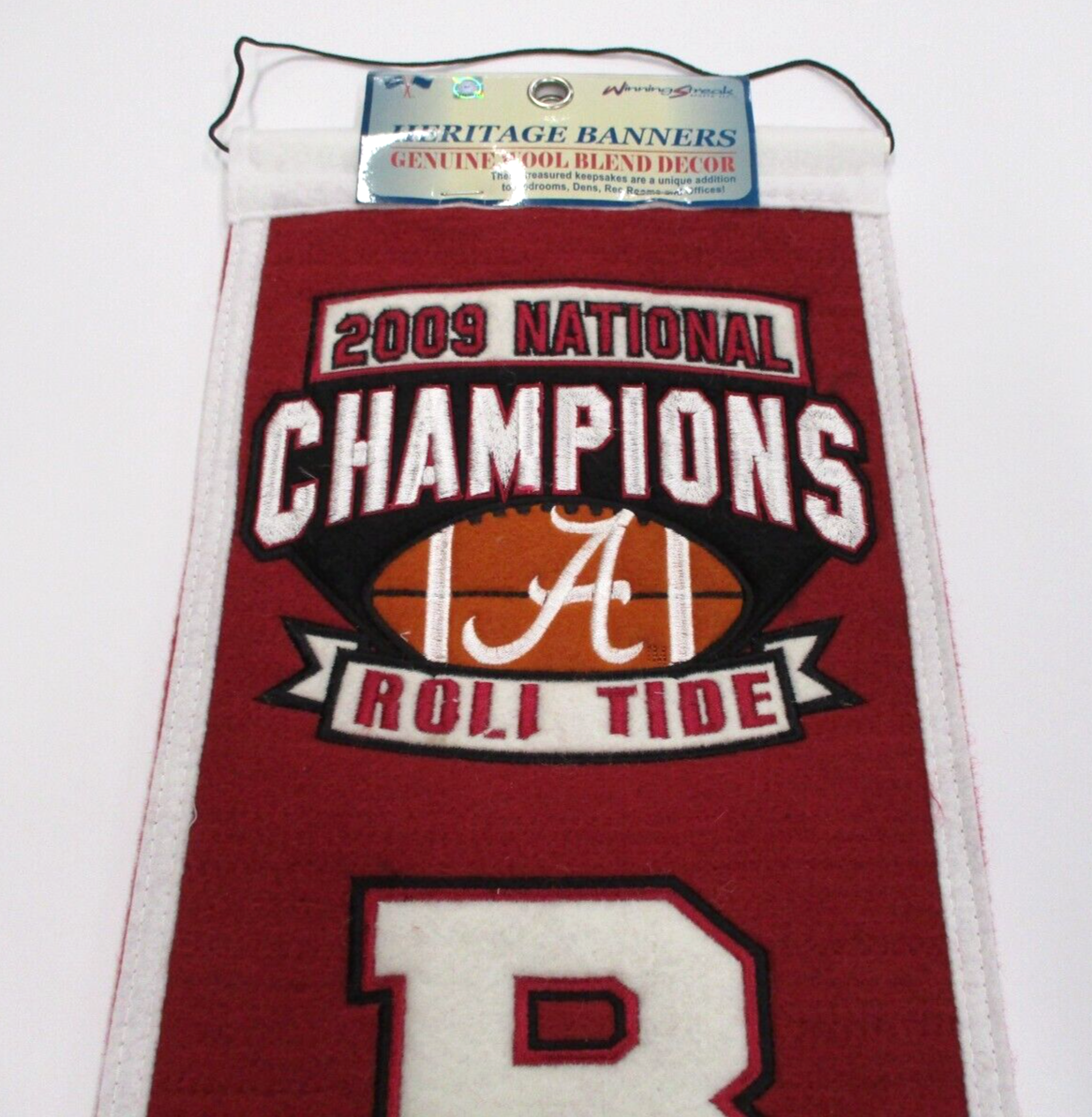 NCAA Alabama Crimson Tide 2009 Champions Wool Sports Banner Flag New In Pack