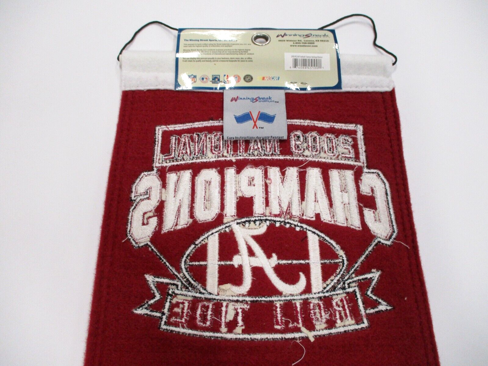 NCAA Alabama Crimson Tide 2009 Champions Wool Sports Banner Flag New In Pack