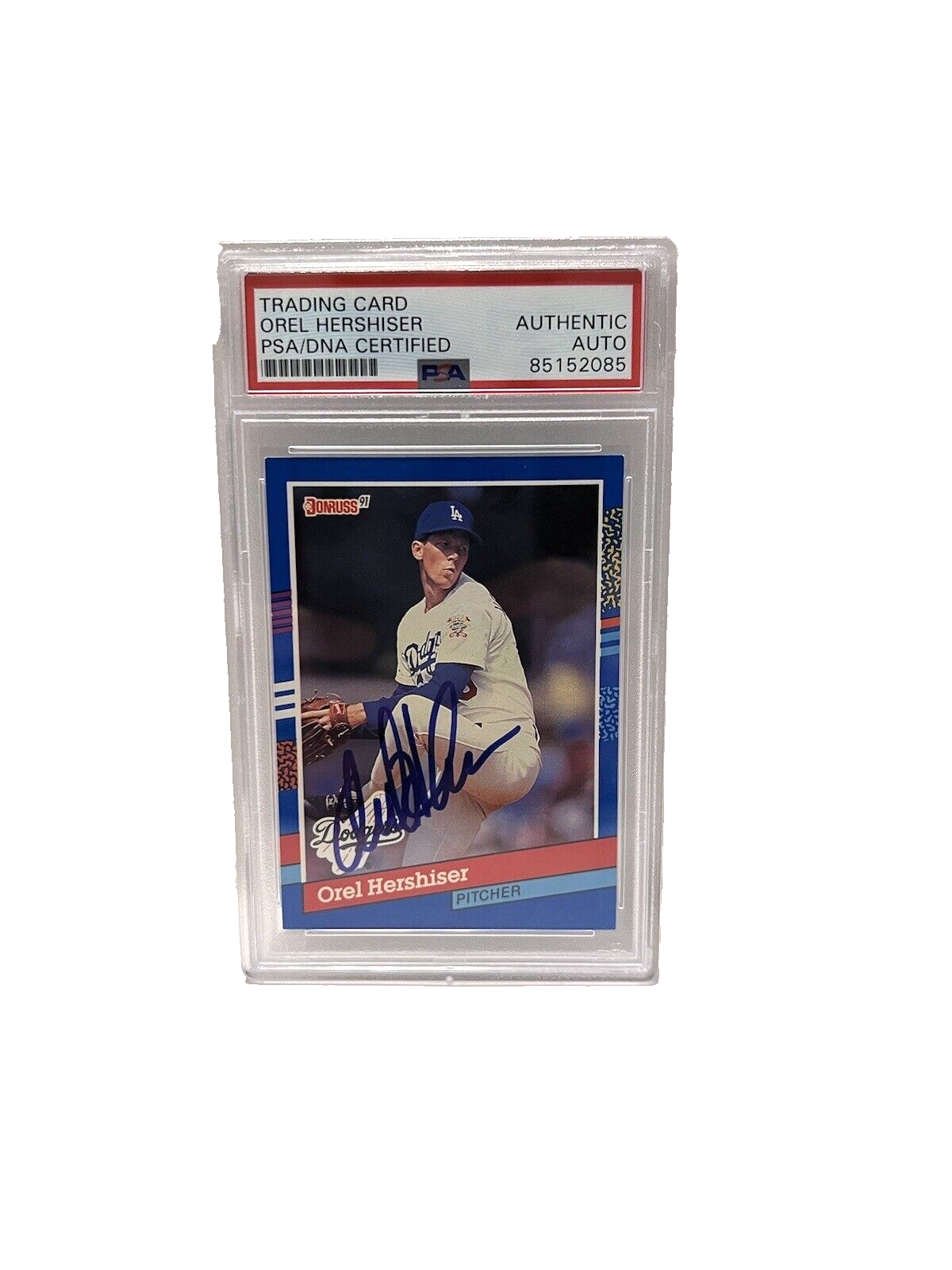 Orel Hershiser Autographed Signed 1990 Donruss Leaf Card #280 PSA #85152085