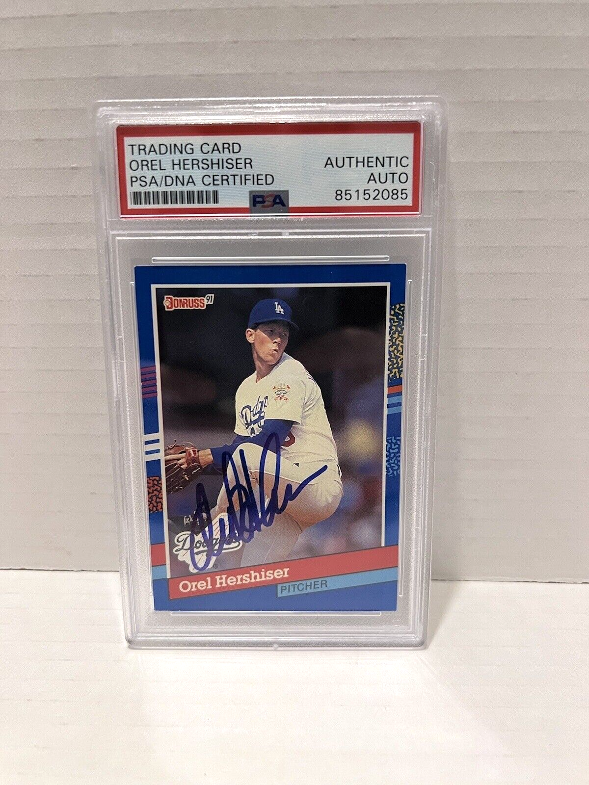 Orel Hershiser Autographed Signed 1990 Donruss Leaf Card #280 PSA #85152085