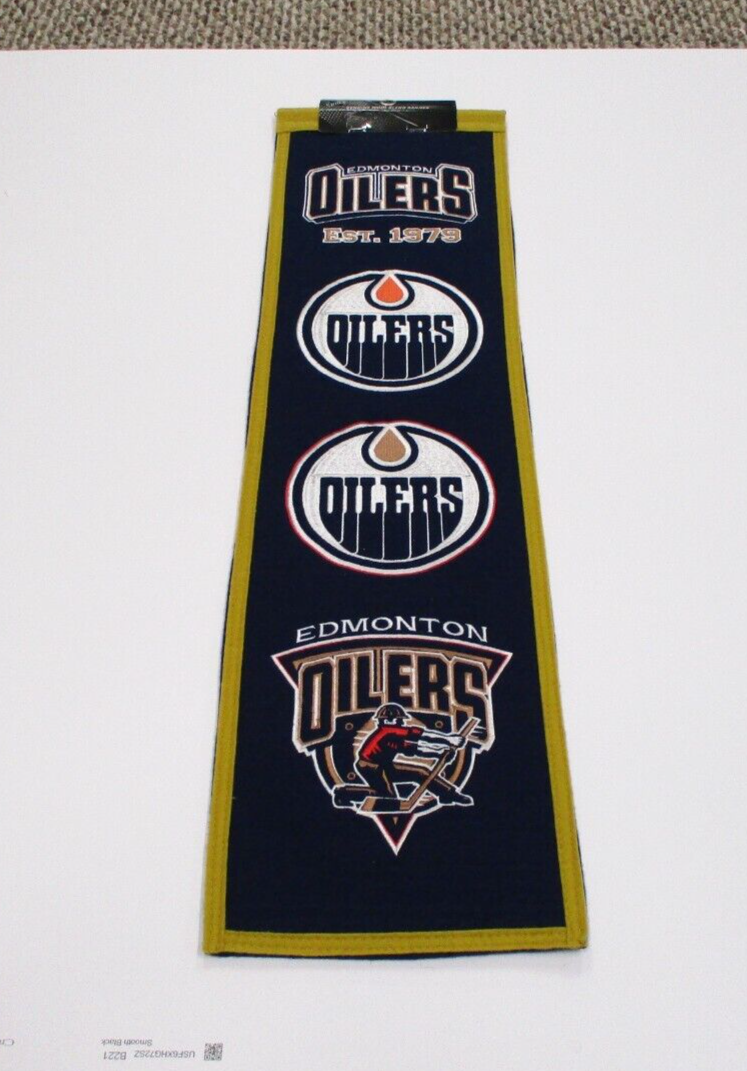 NHL Edmonton Oilers Winning Streak Wool Sports Banner Flag New In Pack