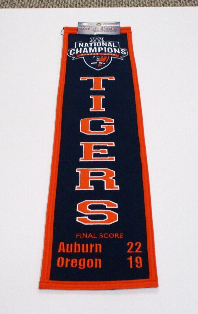 NCAA Auburn Tigers 2010 National Champions Winning Streak Banner New In Pack