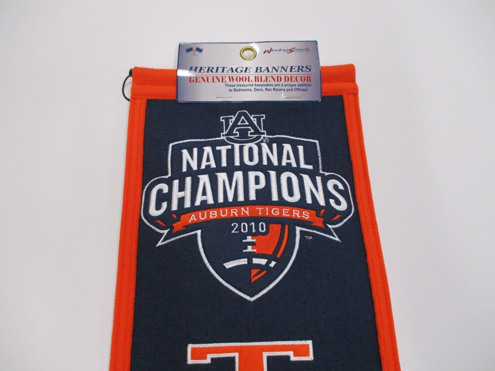 NCAA Auburn Tigers 2010 National Champions Winning Streak Banner New In Pack