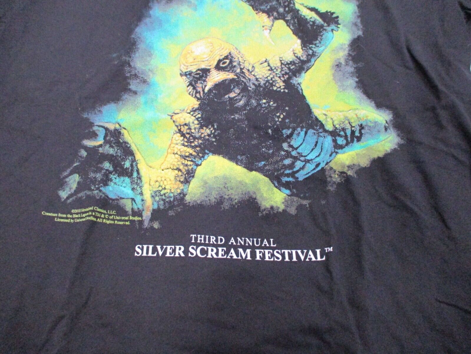 New Silver Scream Fest - 3rd Annual Star Tee Large T Shirt 100% Cotton Gill Man