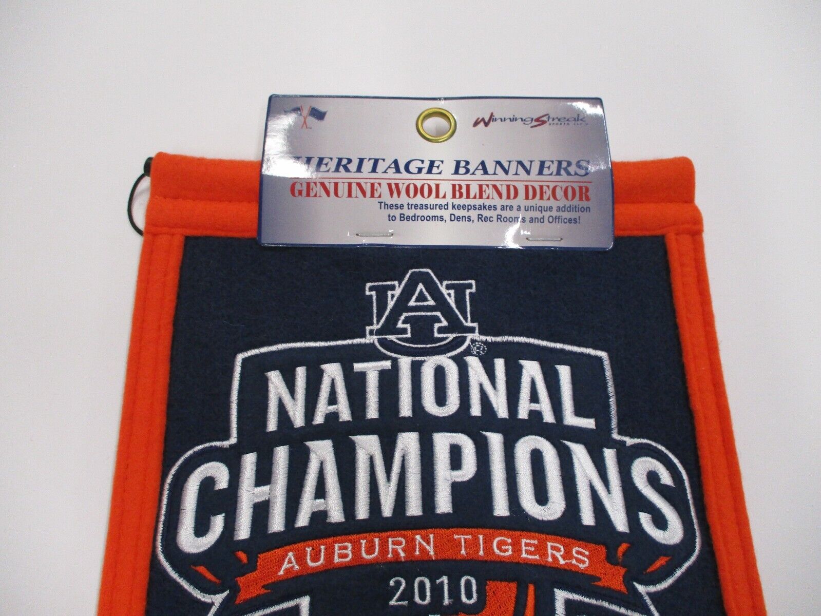 NCAA Auburn Tigers 2010 National Champions Winning Streak Banner New In Pack