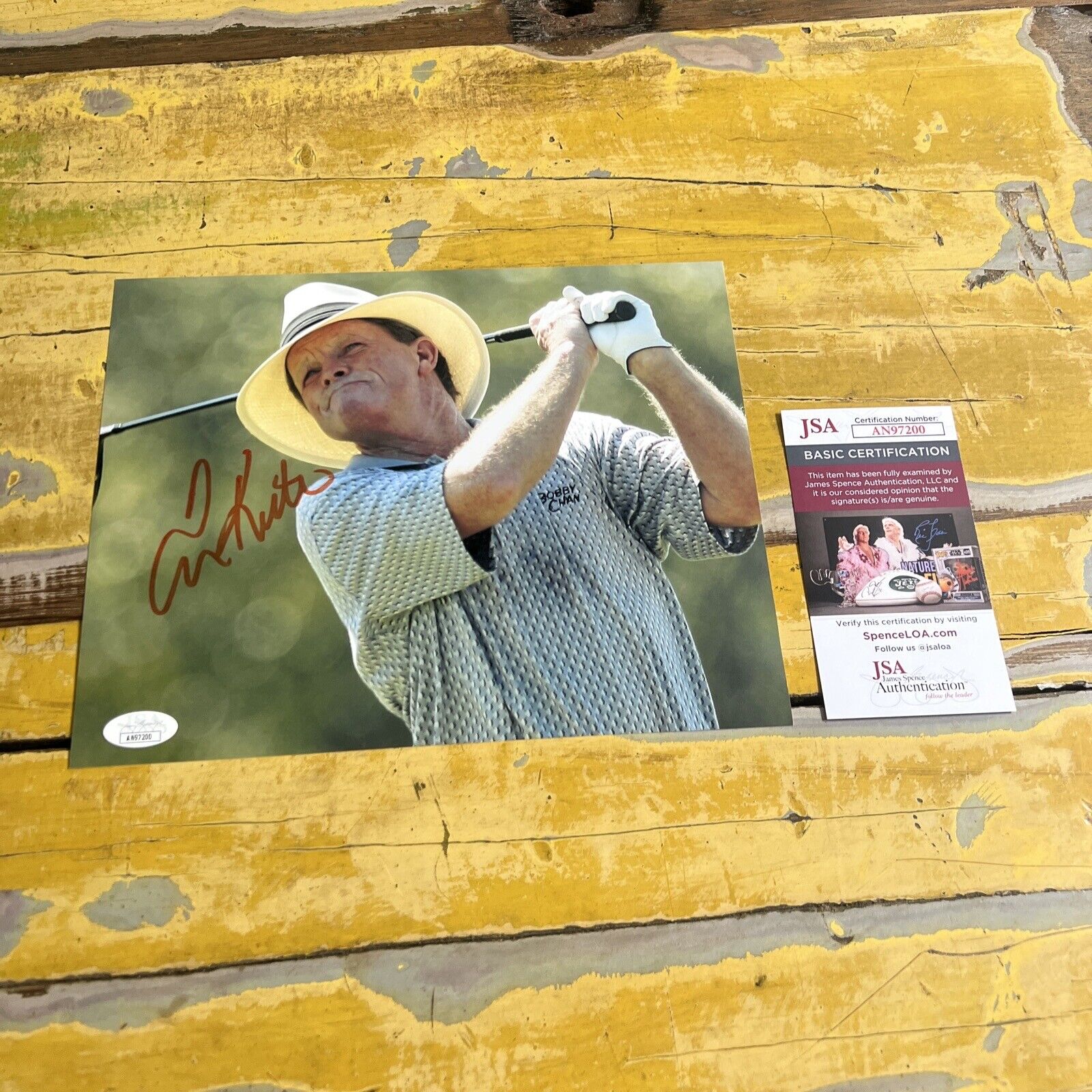 PGA Professional Golfer Tom Kite Autographed Signed 8x10 Photo JSA COA