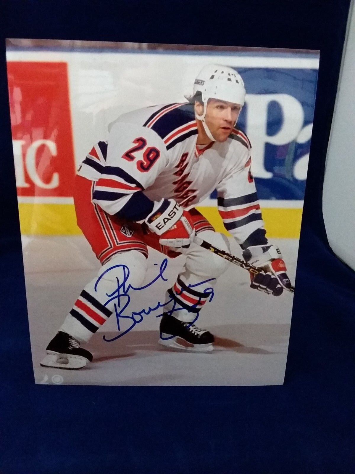 Phil Bourque New York Rangers Autographed 8x10 Photo