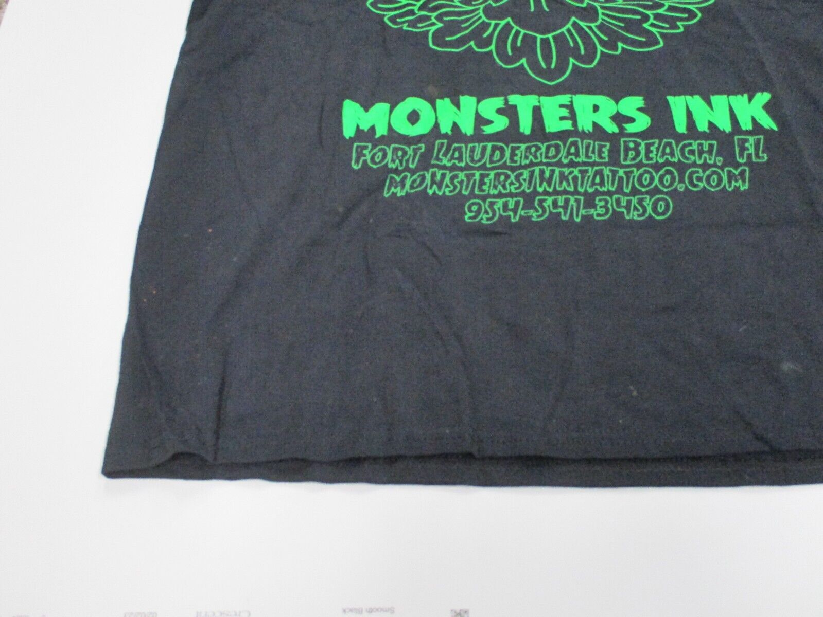 Monsters Ink Tattoos Fort Lauderdale FL Large Gildan T Shirt 100% Cotton