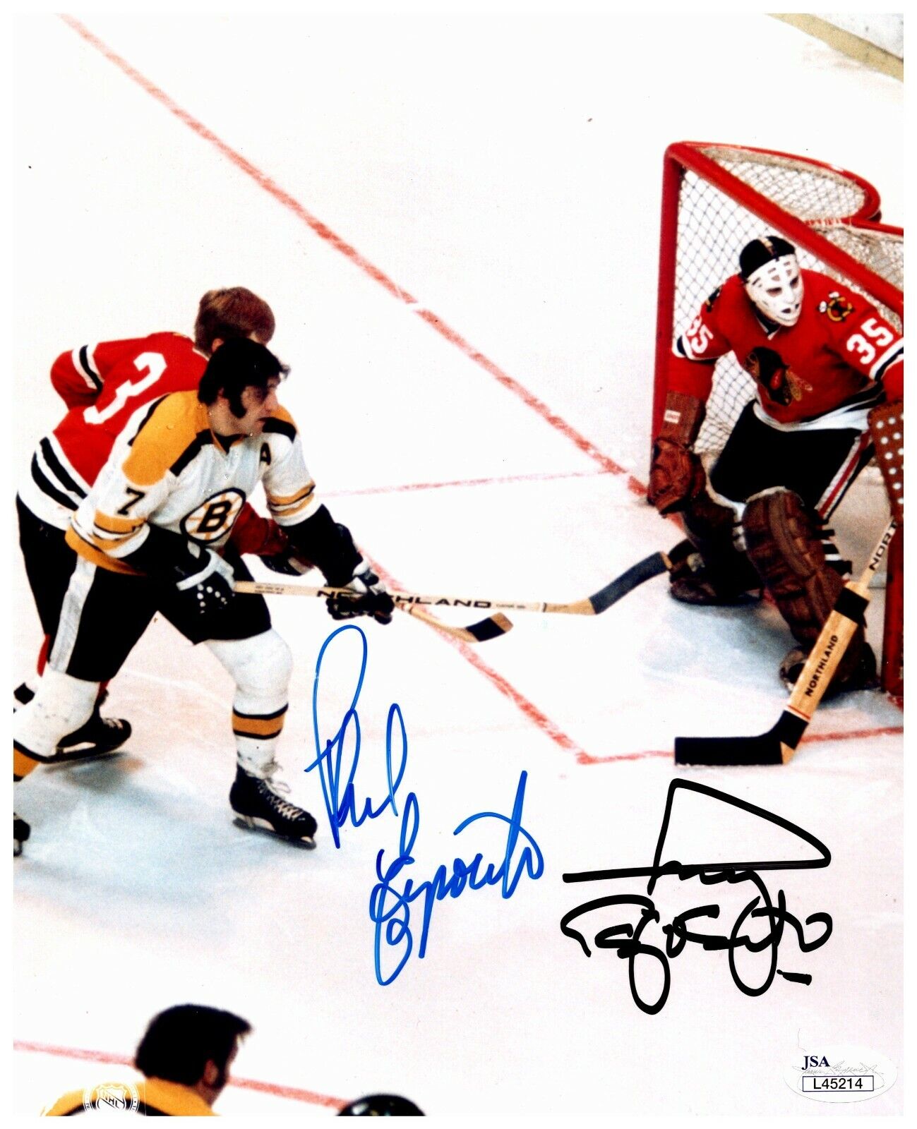 Phil Esposito & Tony Esposito Dual Signed Autographed 8x10 Color Photo JSA COA