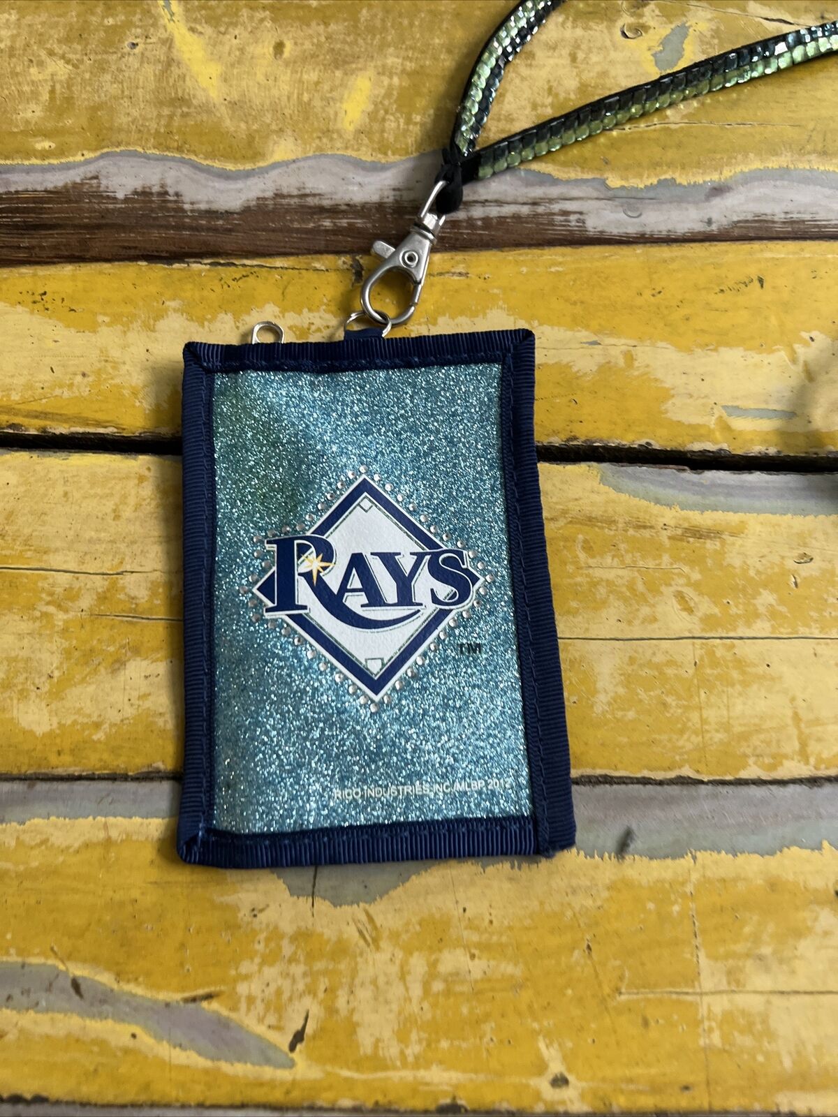 MLB Tampa Bay Rays ID Wallet Holder Beaded Lanyard Licensed