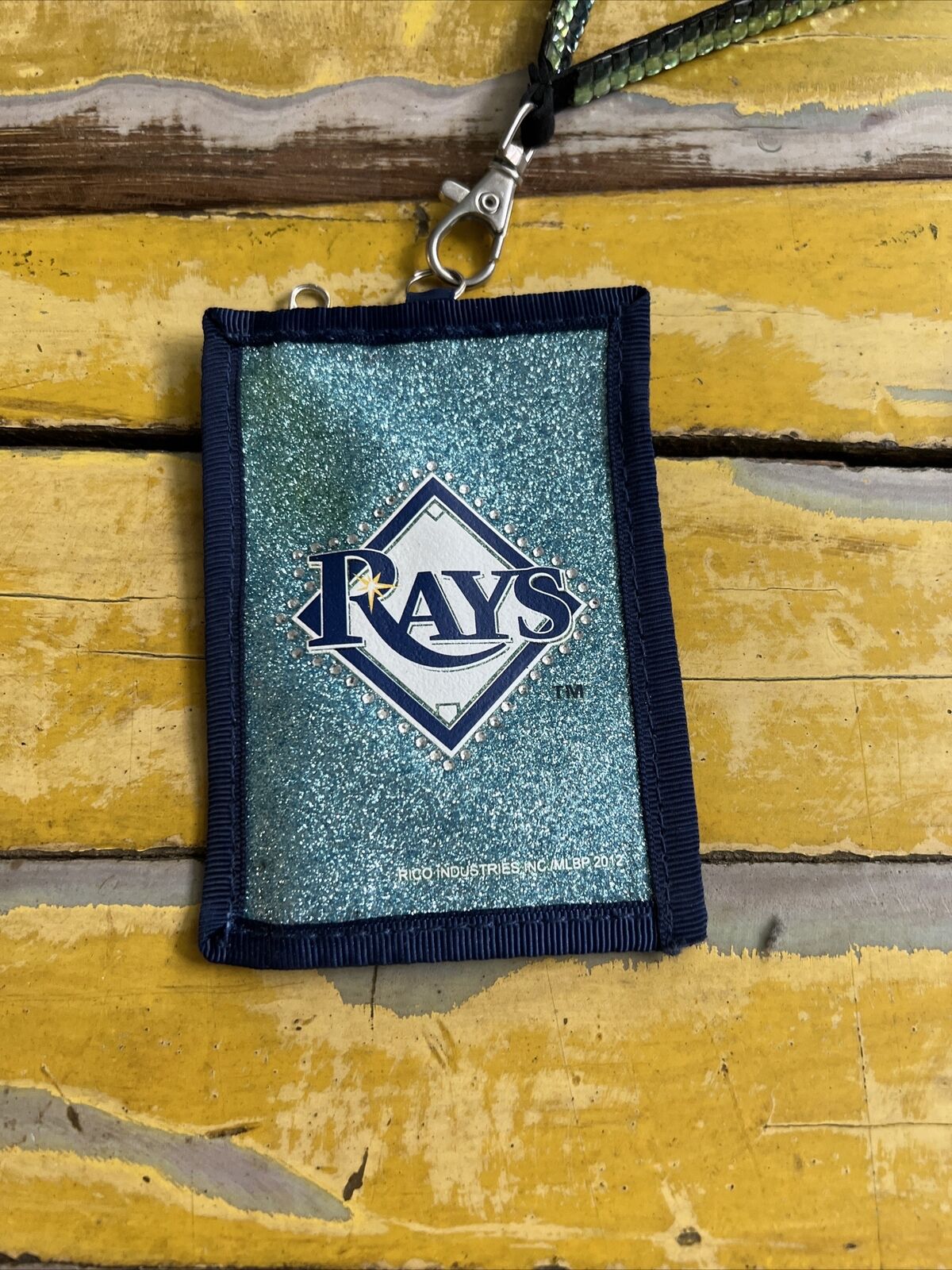 MLB Tampa Bay Rays ID Wallet Holder Beaded Lanyard Licensed