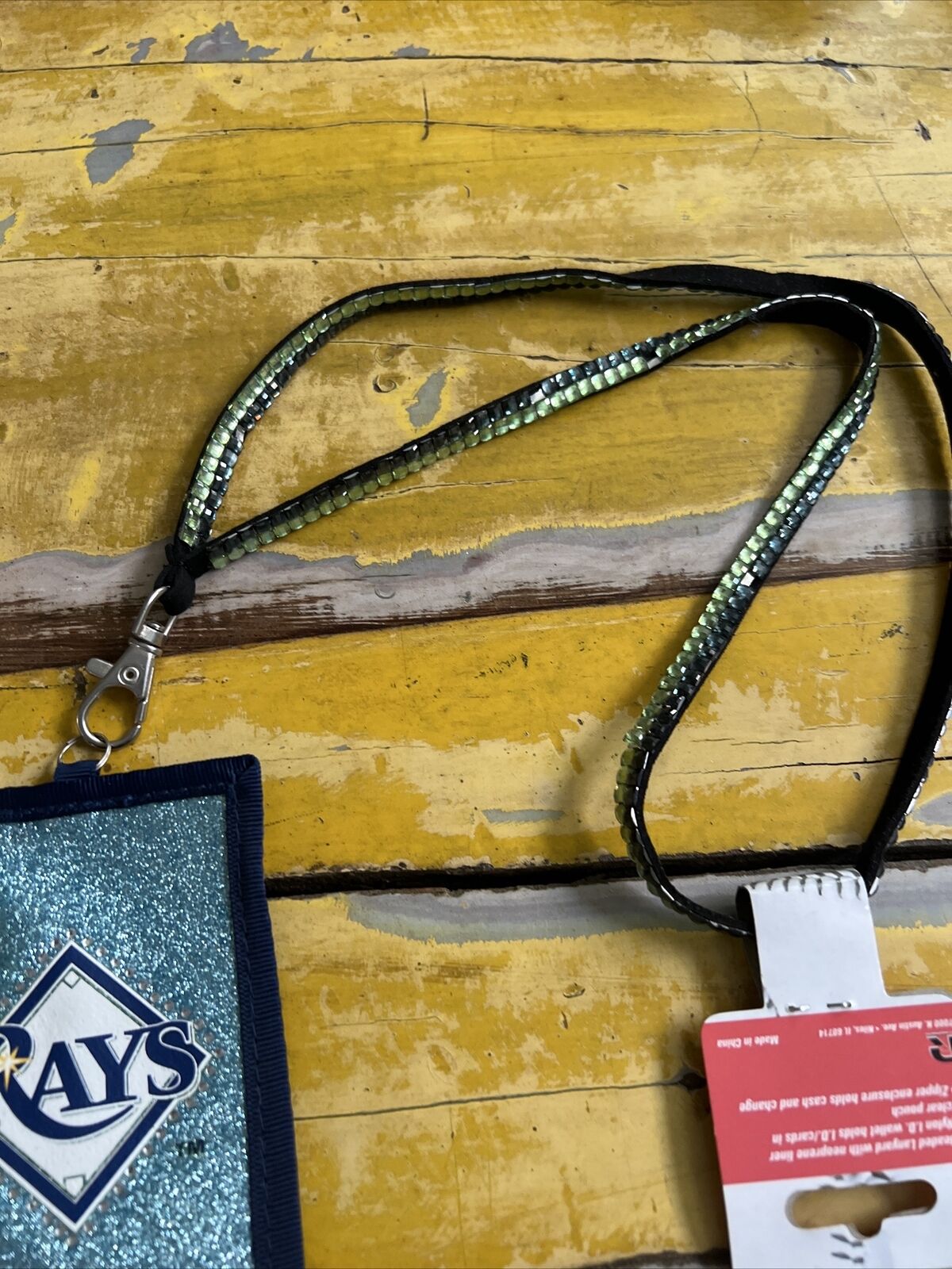 MLB Tampa Bay Rays ID Wallet Holder Beaded Lanyard Licensed