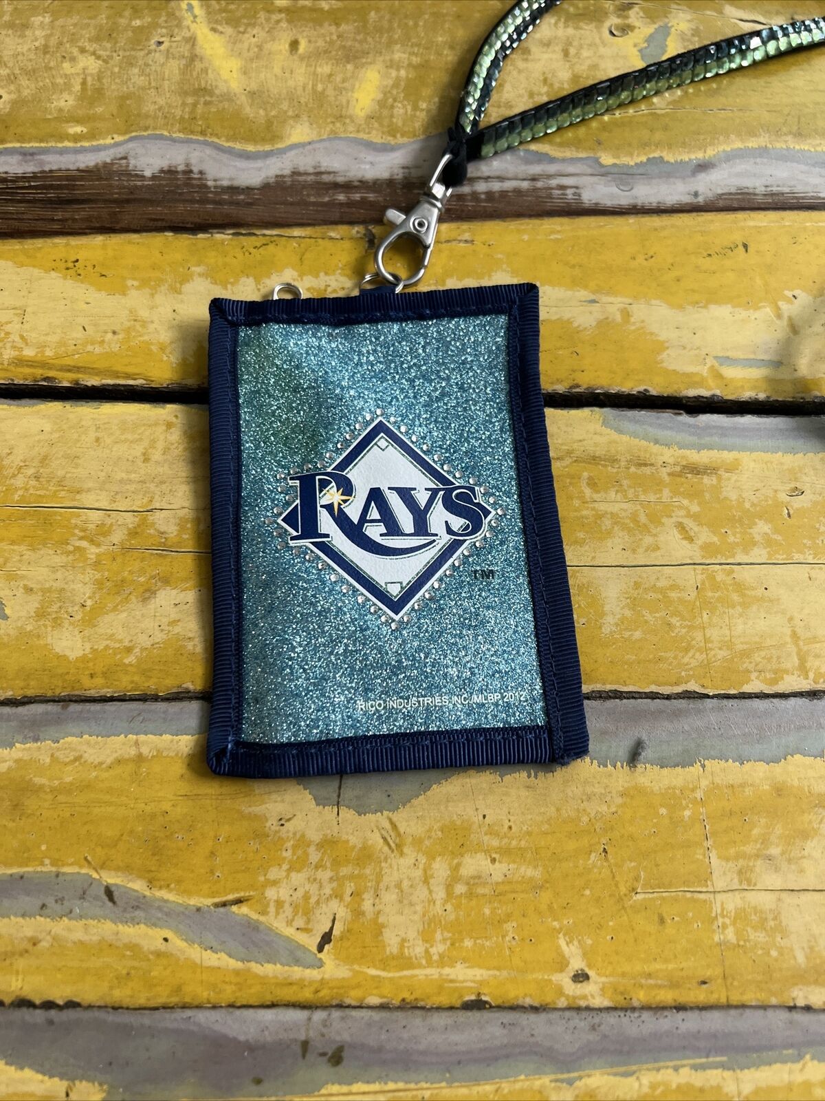 MLB Tampa Bay Rays ID Wallet Holder Beaded Lanyard Licensed