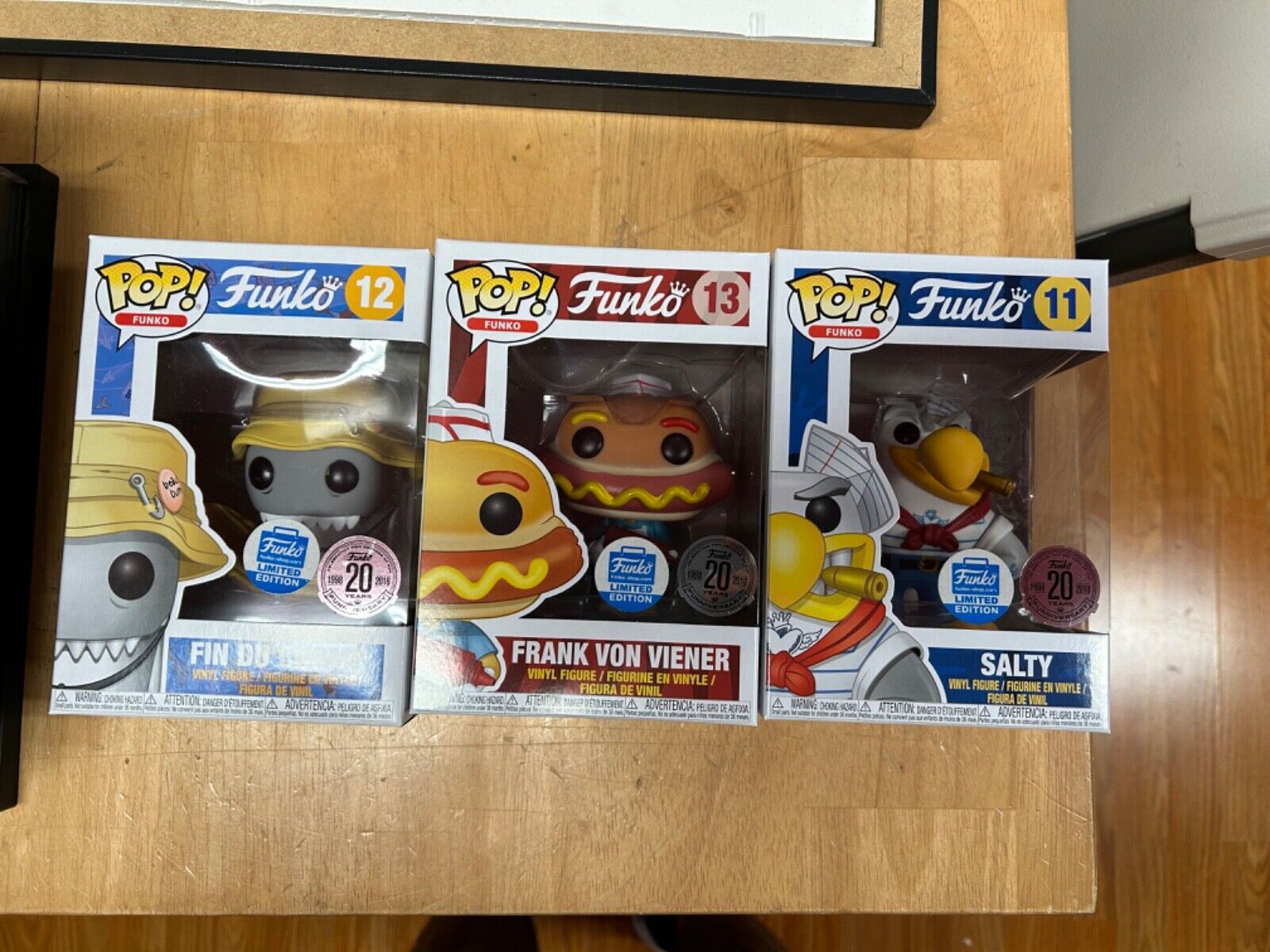 Funko Pop Fin Du Chomp, Frank Von Viener, & Salty Funko Shop Exclusive