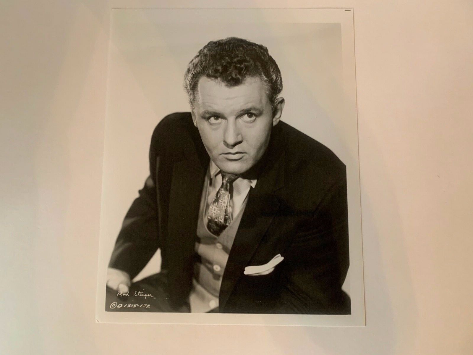 Rod Steiger American Actor Vintage Publicity Celebrity 8x10 B&W Photo