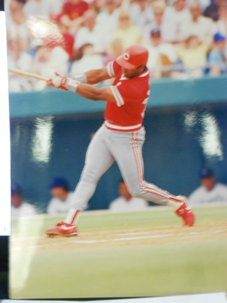 KAL DANIELS CINCINNATI REDS SWINGING 8x10 COLOR PHOTO